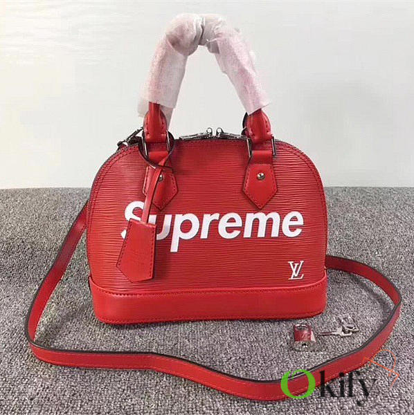 Louis Vuitton Supreme 25 domed satchelv Red M40301 3008 - 1