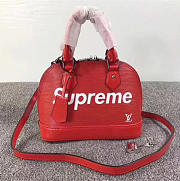Louis Vuitton Supreme 25 domed satchelv Red M40301 3008 - 1