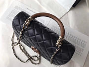 Chanel Flap Bag With Top Handle Black 21cm - 6