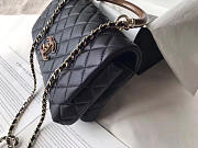 Chanel Flap Bag With Top Handle Black 21cm - 4