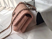 Chanel Flap Bag With Top Handle Pink 21cm - 4
