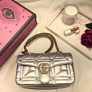 Gucci GG Marmont 26 Silver Pearl Bag 2641 - 1