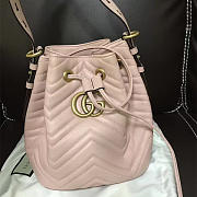 Gucci GG Marmont Bucket 22 Matelassé Dusty Pink Leather 2407 - 1