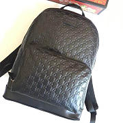 Gucci GG Embossed Leather Backpack Black 07 - 1