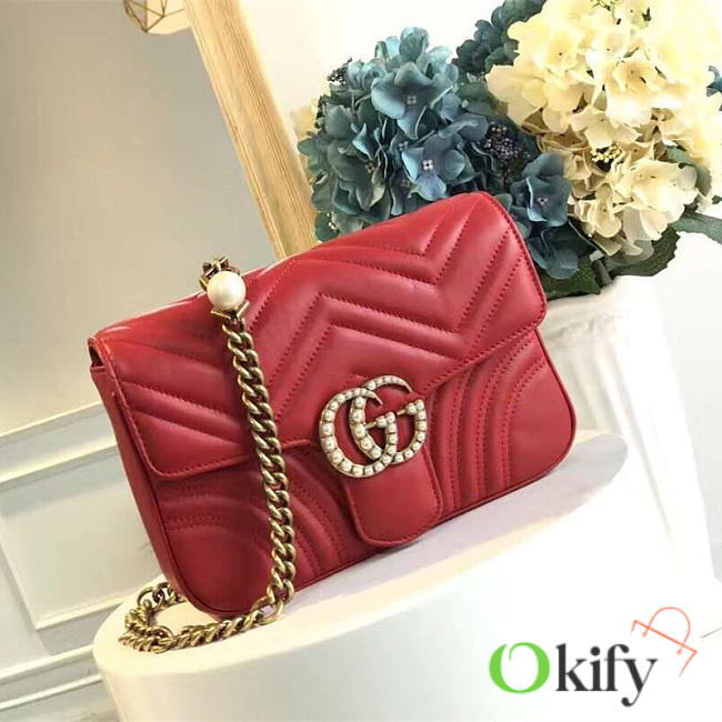 Gucci Marmont Bag Red BagsAll 2639 - 1