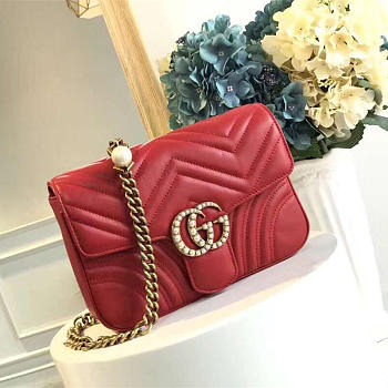 Gucci Marmont Bag Red BagsAll 2639