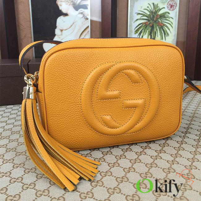 Gucci Soho Disco 21 Leather Bag Yellow Z2382 - 1