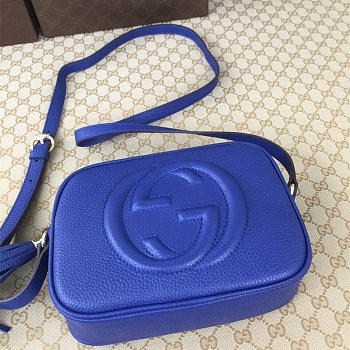 Gucci Soho Disco 21 Leather Bag Blue Z2377