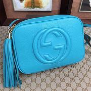 Gucci Soho Disco 21 Leather Bag Aqua Blue Z2374 - 1