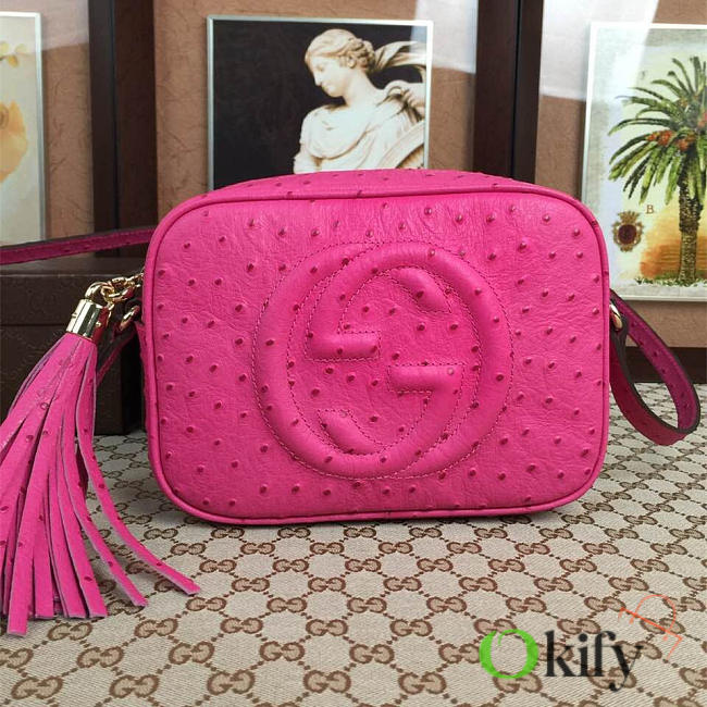Gucci Soho Disco 21 Leather Bag Hot Pink Z2371 - 1