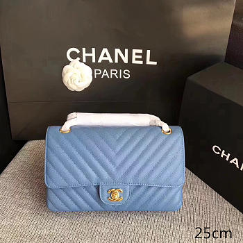Chanel Classic Tote Light Blue 25cm
