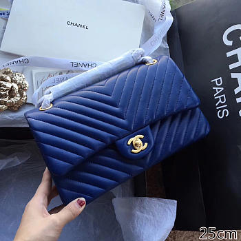Chanel Classic Tote Dark Blue 25cm