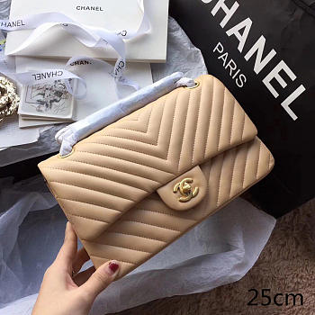 Chanel Classic Handbag Beige 25cm