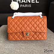 Chanel Lambskin Classic handbag Orange A01112 VS04951 25cm - 1