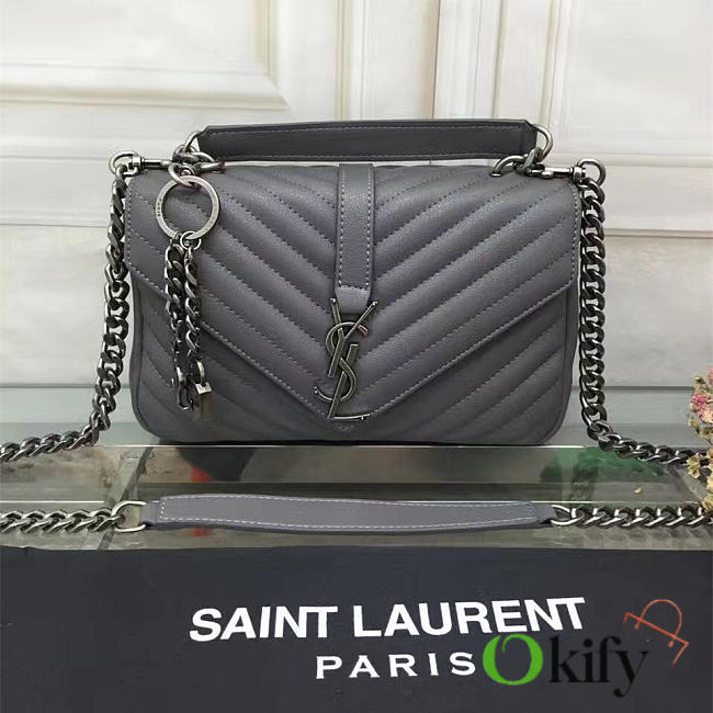 Bagsall Saint Laurent Female Bag 26608 Elephant Grey Medium - 1