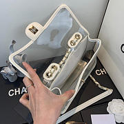 Chanel transparent Pvc pearl sandbag white 25 - 5