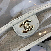 Chanel transparent Pvc pearl sandbag white 25 - 2
