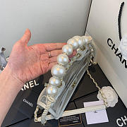 Chanel transparent Pvc pearl sandbag white 25 - 4