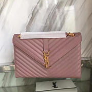 YSL Quilted Monogram College 32 Pink 5086 - 1