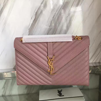 YSL Quilted Monogram College 32 Pink 5086