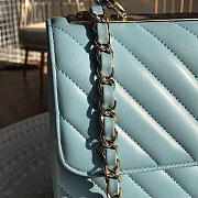 Chanel new rhombic chain bag 25 blue - 2
