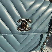 Chanel new rhombic chain bag 25 blue - 4