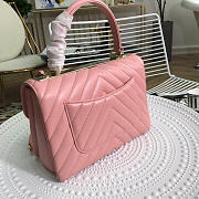 Chanel new rhombic chain bag pink - 3