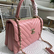 Chanel new rhombic chain bag pink - 4