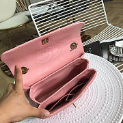 Chanel new rhombic chain bag pink - 5