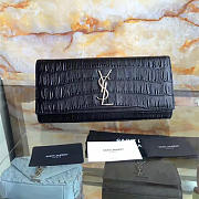 YSL MONOGRAM KATE Clutch IN EMBOSSED CROCODILE SHINY LEATHER BagsAll 4963 - 1