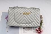 Chanel Classic Handbag Silver 25cm - 3