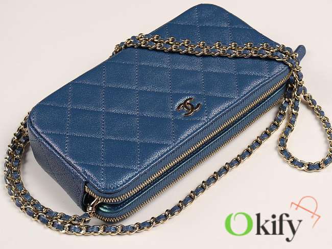 Chanel new chain bag 19 Dark Blue - 1