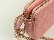 Chanel 2019 new chain bag pink 19cm - 6