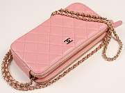Chanel 2019 new chain bag pink 19cm - 2