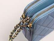 Chanel 2019 new chain bag blue 19cm - 6