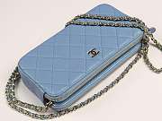 Chanel 2019 new chain bag blue 19cm - 5