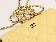 Chanel 2019 new chain bag yellow 19cm - 6