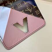 LV TWIST Short wallet Pink leather embossing pink 12cm - 2