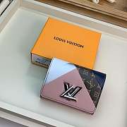 LV TWIST Short wallet Pink leather embossing pink 12cm - 3