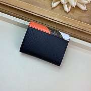 LV TWIST Short Wallet Pink Leather Embossing Black 12cm - 4