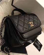 Chanel Flap Bag With Top Handle Grained Calfskin & Gold-Tone Metal black 23cm - 4