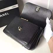 Chanel Flap Bag With Top Handle Grained Calfskin & Gold-Tone Metal black 23cm - 3