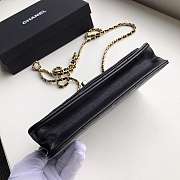 Chanel Lambskin V-Type Chain Bag 19 Black - 5