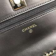 Chanel Lambskin V-Type Chain Bag 19 Black - 2
