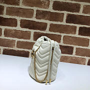 Bagsall GUCCI White GG Marmont Gold Vuckle Leather - 3
