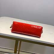 Bagsall Louis Vuitton Red Cosmetic Bag Embossed  - 4