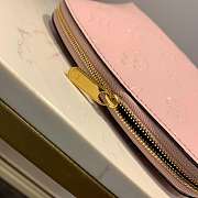 Okify Louis Vuitton Pink Embossed Leather Cosmetic Bag 19x12x6cm - 3