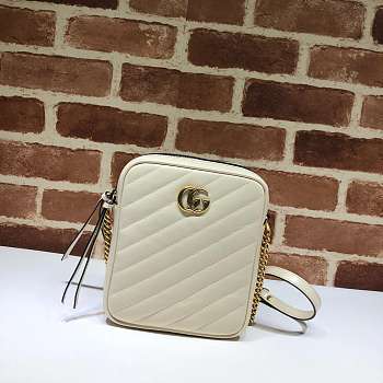 Gucci GG Marmont chain bag 18.5 White