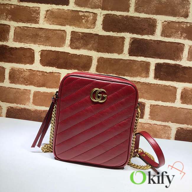 Gucci GG Marmont chain bag 18.5 Red  - 1
