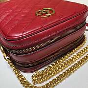 Gucci GG Marmont chain bag 18.5 Red  - 3